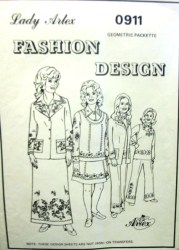 0911 LADY ARTEX GEO FASHION,HOUSEHOLD DESIGN SHEETS 2 PATTERNS